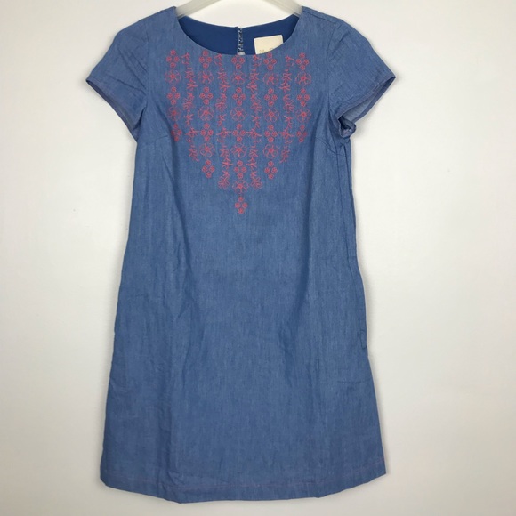 Modcloth Dresses & Skirts - Modcloth Chambray Shift Dress Cotton Pocket XXS